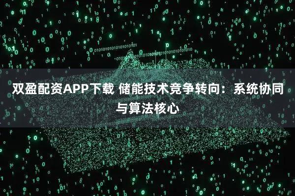 双盈配资APP下载 储能技术竞争转向：系统协同与算法核心
